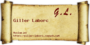 Giller Laborc névjegykártya
